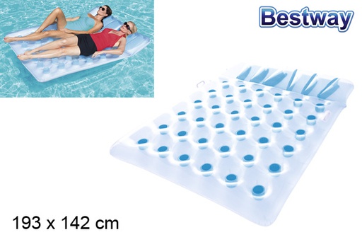 [200267] Inflatable double bed mattress box bw 193x142 cm