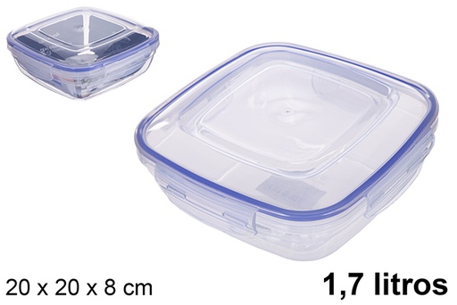 [200492] Airtight squared lunch box Seal 1,7 l.