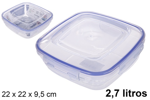 [200493] Airtight squared container 2,7 l .