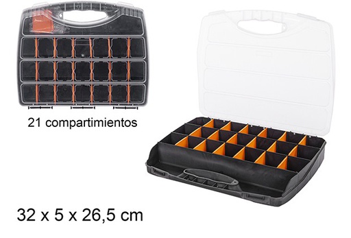 [200518] Caja plástico herramientas 21 compartimentos poli 10