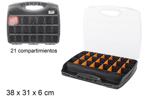 [200611] Caja plástico herramientas 21 compartimentos poli 21