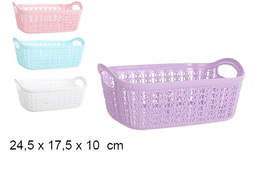 [200684] Plastic basket assorted colors