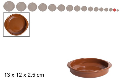 [200761] Caçarola de barro com alças 12 cm