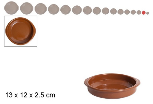 [200761] Casserole en argile avec anses 12 cm