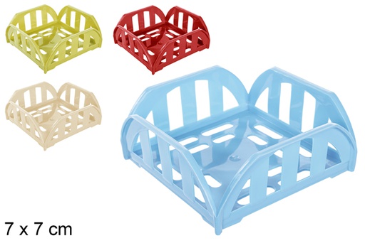 [200814] Porta-guardanapos quadrado de plástico 7 cm