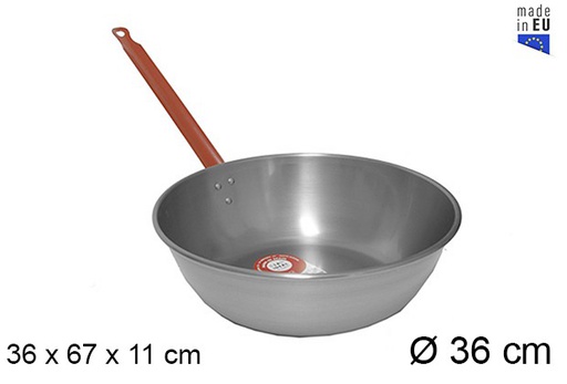 [201331] Deep polished frying pan with handle 36 cm