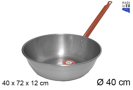 [201332] Deep polished frying pan with handle 40 cm