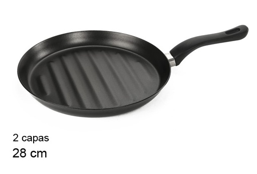 [201352] Carmela enameled non-stick grill 2 layers 28 cm