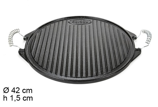 [201355] Enameled cast iron round griddle 42 cm