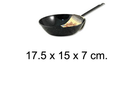 [201368] Enameled deep frying pan with handle 14 cm