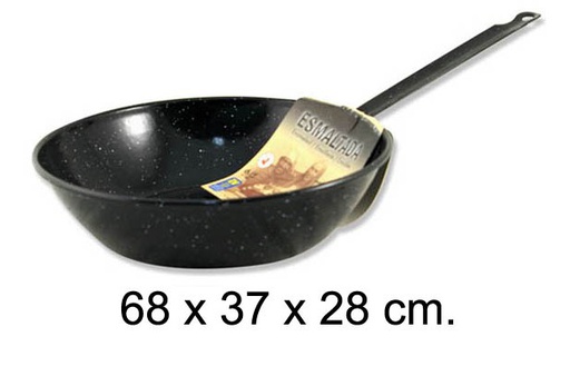 [201379] Enameled deep frying pan with handle 36 cm
