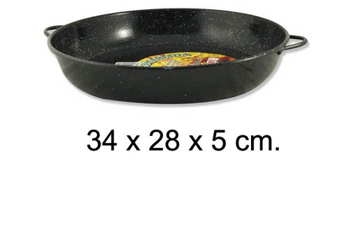 [201384] Flat enameled casserole 28 cm