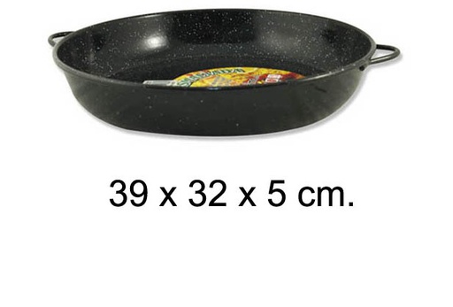 [201385] Flat enameled casserole 32 cm