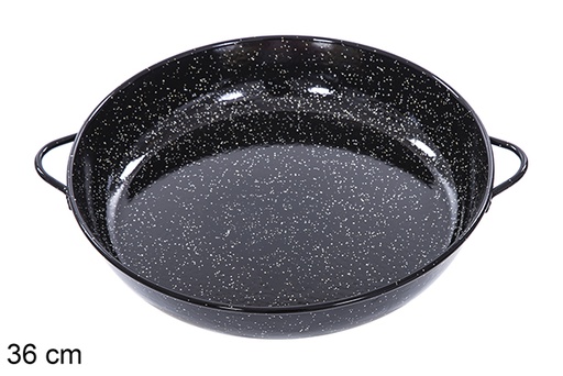 [201387] Flat enameled casserole 36 cm