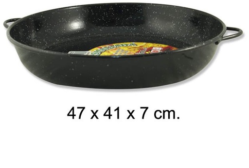 [201389] Flat enameled casserole 40 cm