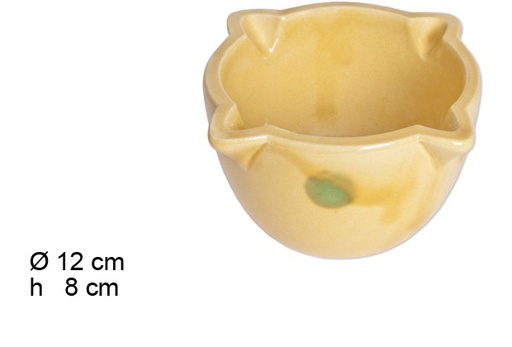 [201429] Almofariz amarelo sem pilão 12x8 cm