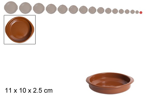 [201446] Casserole en argile avec anses 10 cm