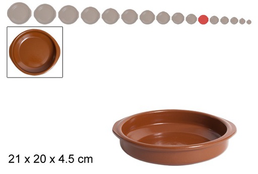 [201451] Casserole en argile avec anses 20 cm