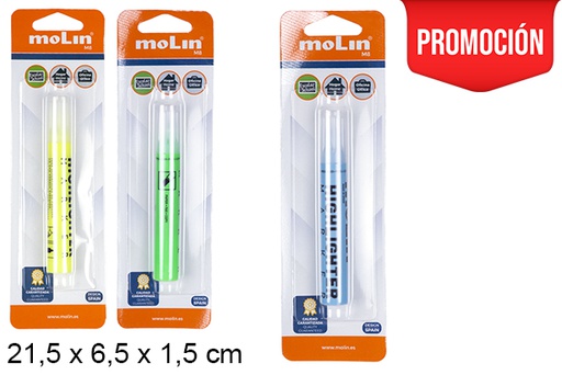 [202142] Blister marqueur fluo couleurs assorties