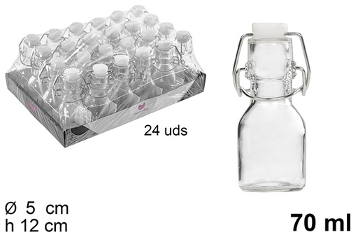 [100017] Glass bottle with mechanical stopper 70 ml