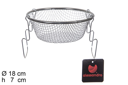 [100363] Cestello per frittura in acciaio inox 18 cm