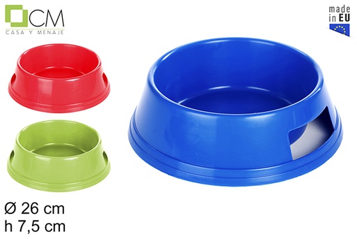 [102930] Mangeoire ronde pour chien couleurs assorties