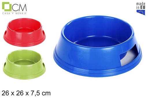 [102930] Round dog feeder assorted colors