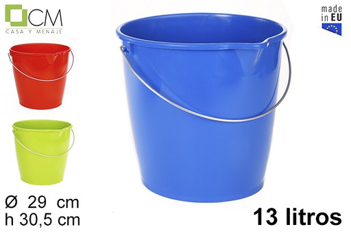 [102946] Secchio in plastica colori assortiti 13 l.