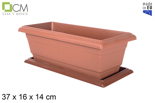 [103009] Maigmo planter with plate 37x16 cm