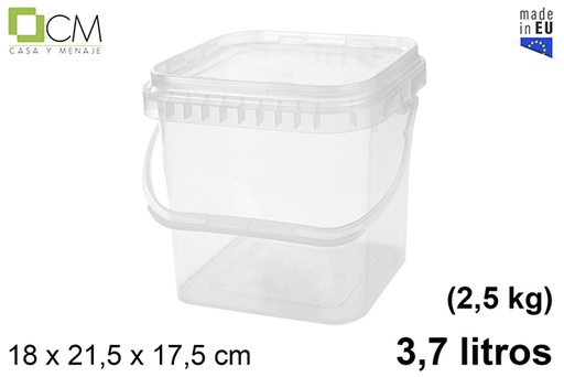 [103105] Contenitore multiuso in plastica quadrato 3.700 ml (2,5 kg)