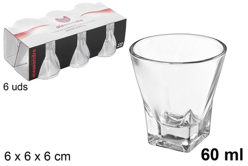 [103214] Pack 6 Margarita shot glass 60 ml