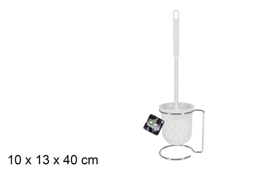 [104694] Escobillero blanco con soporte 40 cm