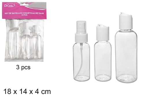 [104103] Pack 3 flaconi cosmetico da viaggio 