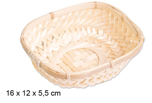 [100254] Natural bread basket 16x12 cm