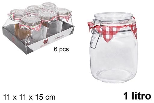 [100491] Hermetic glass jar 1 l.