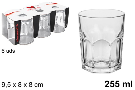 [100834] Pack 6 verre d'eau Hispania 255 ml
