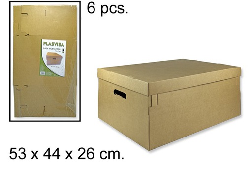 [101765] Caixa de papelão marrom multifuncional 53x44x26 cm