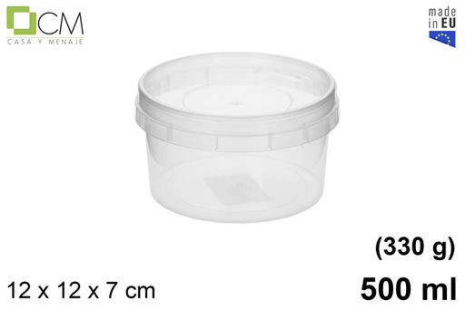 [103118] Envase plástico multiuso sin asa 500 ml (0,33 kg)