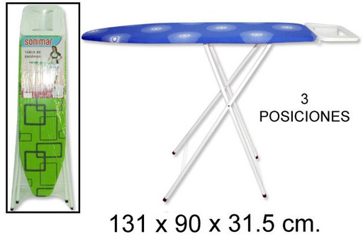 [105693] Metal ironing table with support 131x90 cm