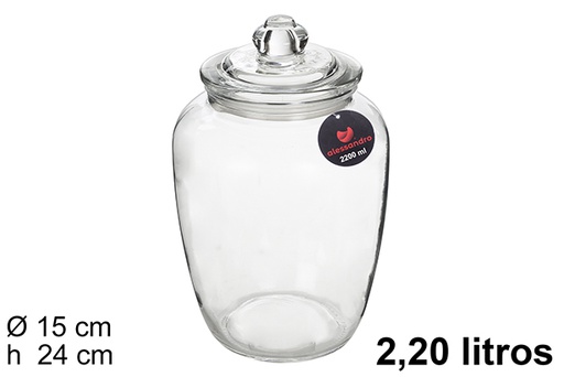 [101723] Glass jar with hermetic lid 2,2 l.