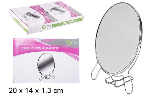[102394] Miroir ovale avec grossissement 20 cm