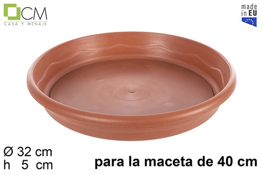 [103098] Assiette pot en terre cuite Elsa 40 cm