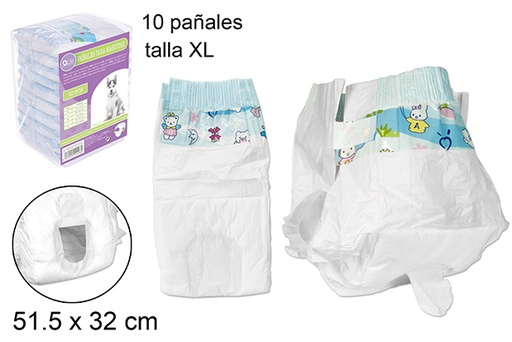 [102428] Pack 10 fraldas para animais de estimaçâo (XL)