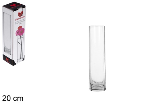 [103336] Florero cristal lungo Lion 20 cm