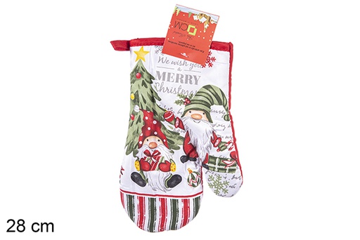 [201764] Christmas decorated oven mitt 28 cm