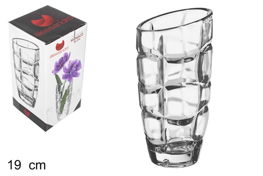 [102457] Vase en verre Monaco 19 cm