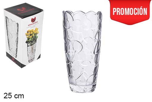[105404] Oviedo glass flower vase 25 cm