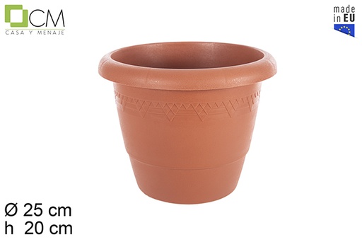 [102935] Vaso de plástico Elsa em terracota 25 cm