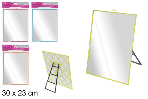 [101466] Rectangular mirror with support 30x23 cm