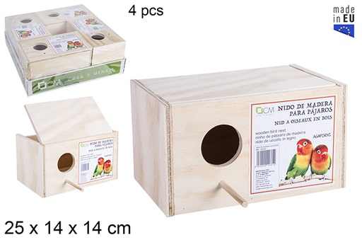 [105361] Wooden nest for lovebirds